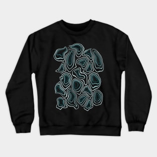 Green Minimalist Geode Drawing Crewneck Sweatshirt